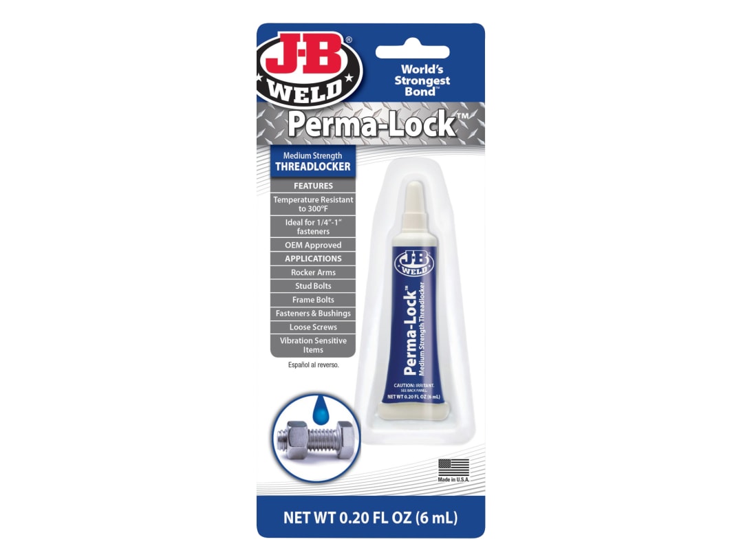 J-B Weld Perma-lock Blue Medium Strength Threadlocker 6ml 24206UK