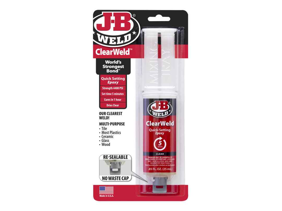 J-B Weld ClearWeld™ Epoxy Syringe 25ml 50112UK