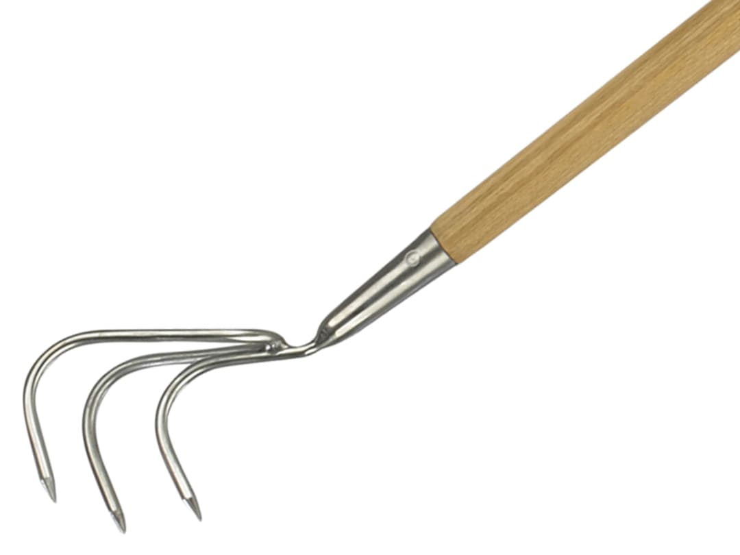 Kent & Stowe Stainless Steel Long Handled 3-Prong Cultivator, FSC® 70100043