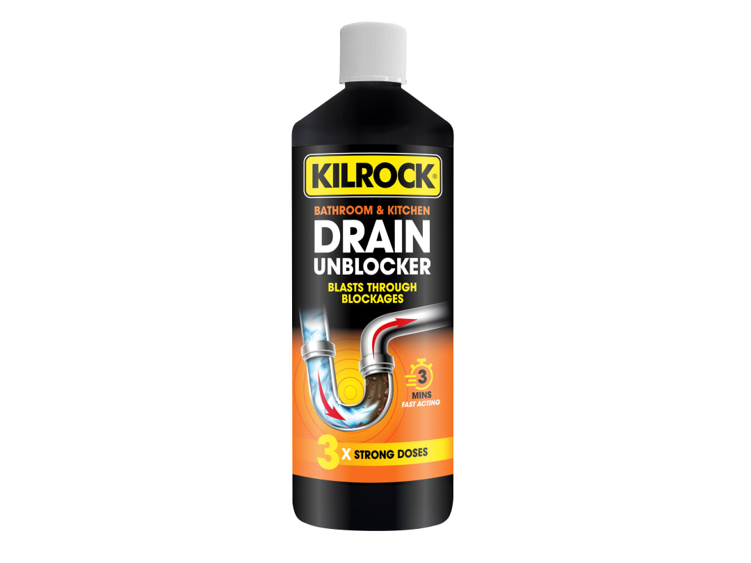 Kilrock Bathroom & Kitchen Drain Unblocker 1L DRAIN 1L DRAIN 1L