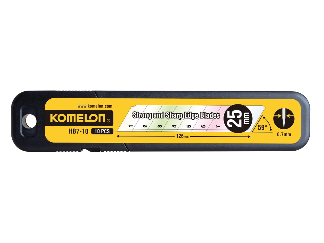 Komelon Snap-Off Blades 25mm (Pack 10) HB710