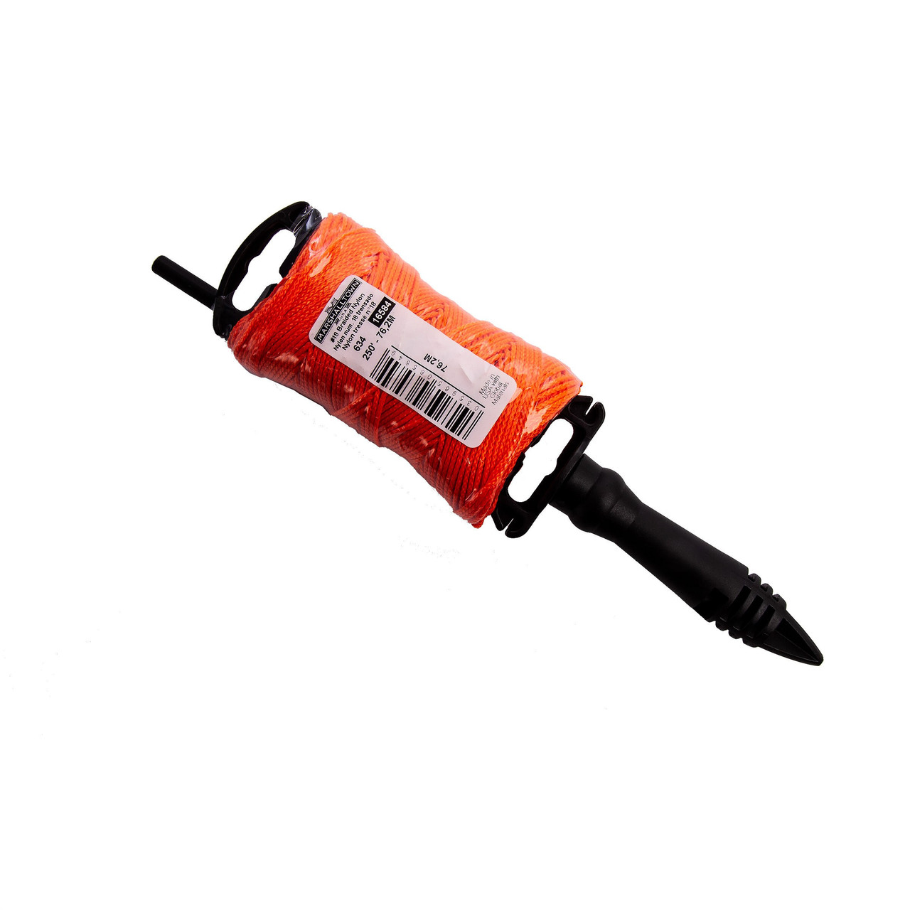 Marshalltown M634 Braided Nylon Mason's Line & Winder 250' (Orange) M634