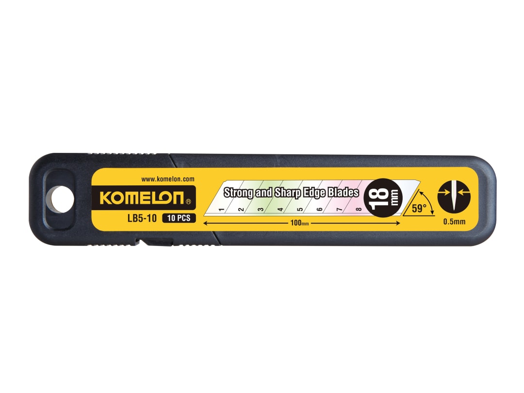 Komelon Snap-Off Blades 18mm (Pack 10) LB510