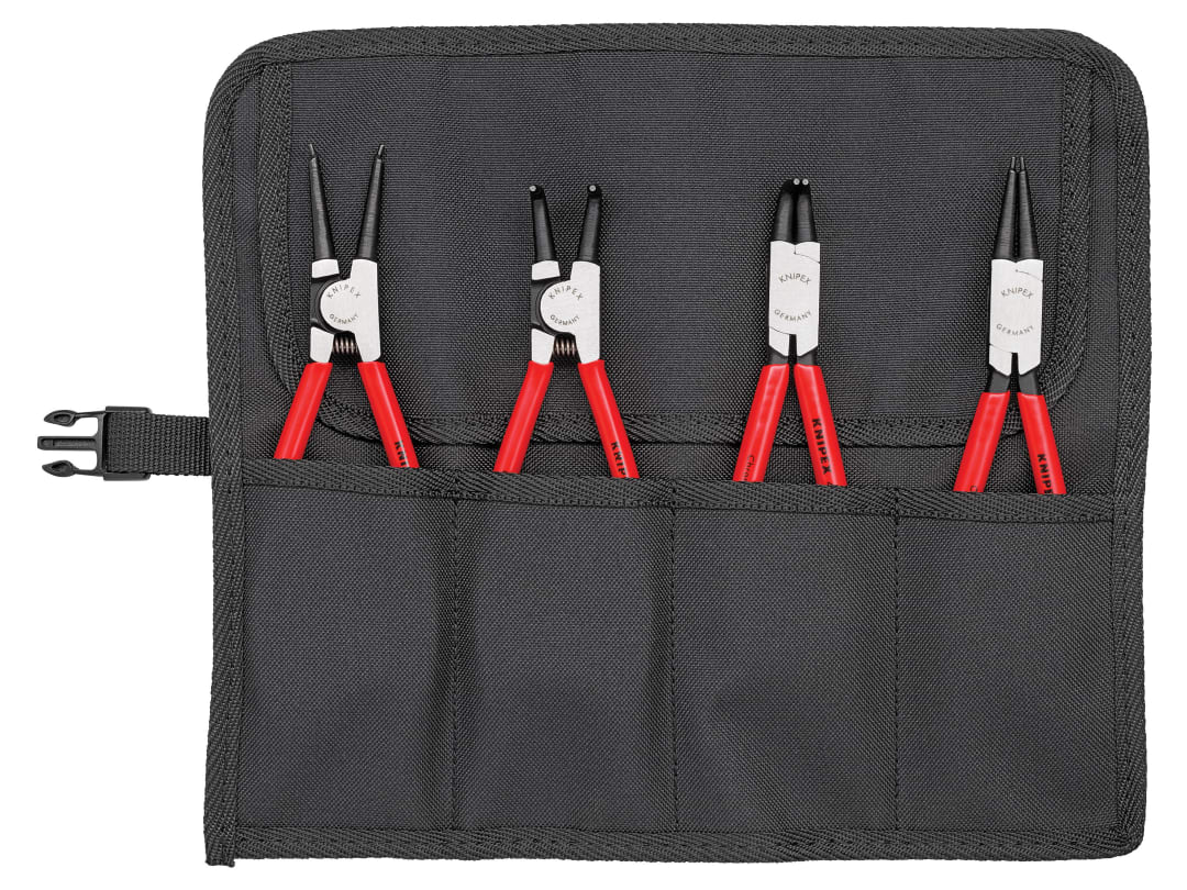Knipex 00 19 56 Circlip Pliers Set in Roll, 4 Piece 00 19 56