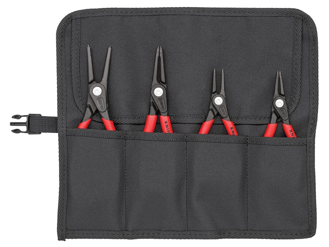 Knipex 00 19 57 Precision Circlip Pliers Set in Roll, 4 Piece 00 19 57