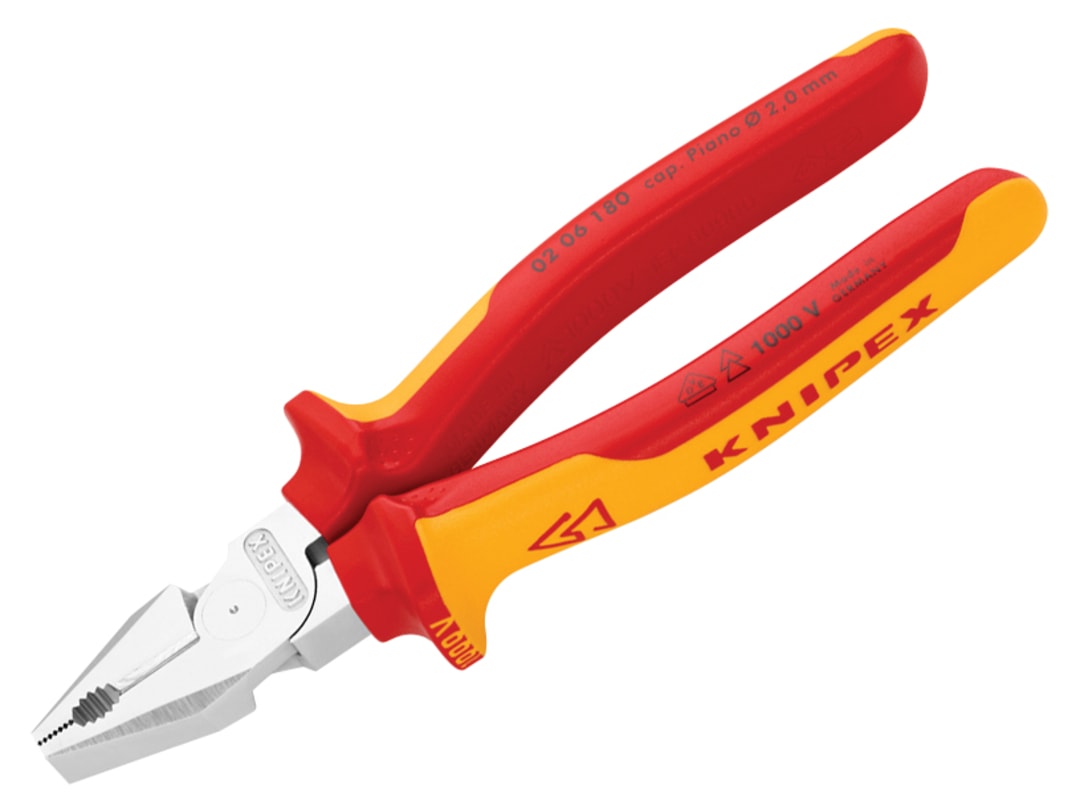 Knipex 02 06 180 VDE High Leverage Combination Pliers 180mm 02 06 180 SB