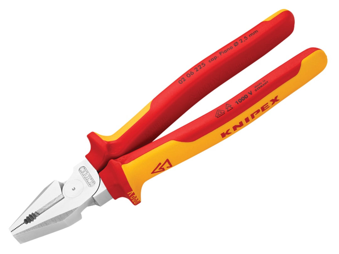 Knipex 02 06 225 VDE High Leverage Combination Pliers 225mm 02 06 225 SB