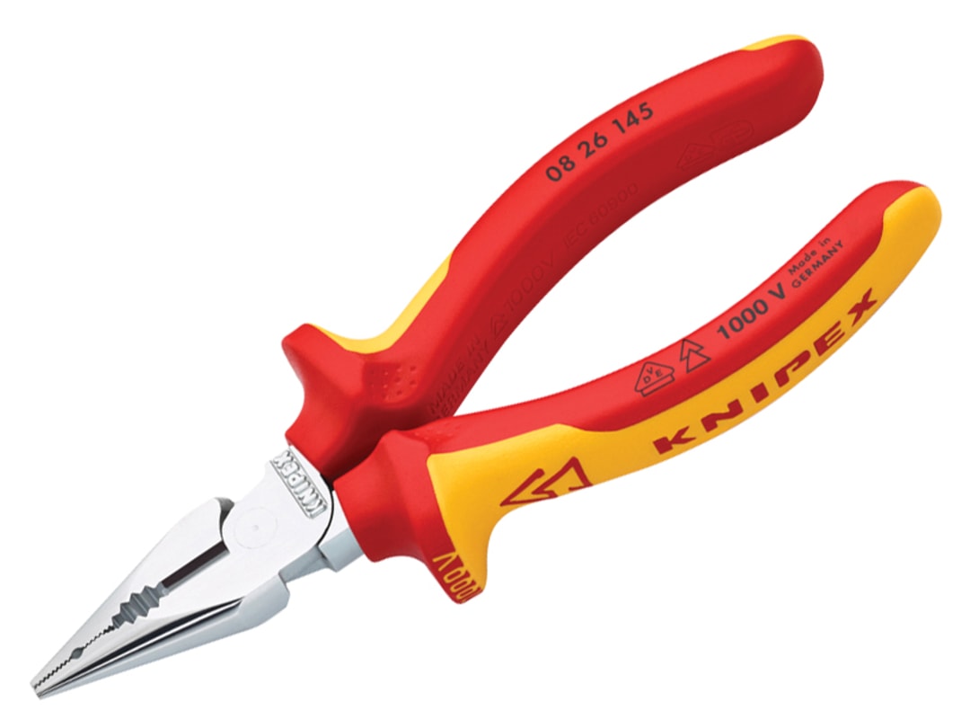 Knipex 08 26 145 VDE High Leverage Needle Nose Pliers 145mm 08 26 145 SB