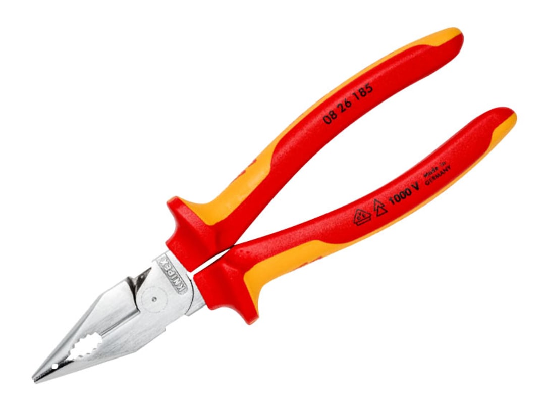 Knipex 08 26 185 VDE Needle-Nose Combination Pliers 185mm 08 26 185 SB
