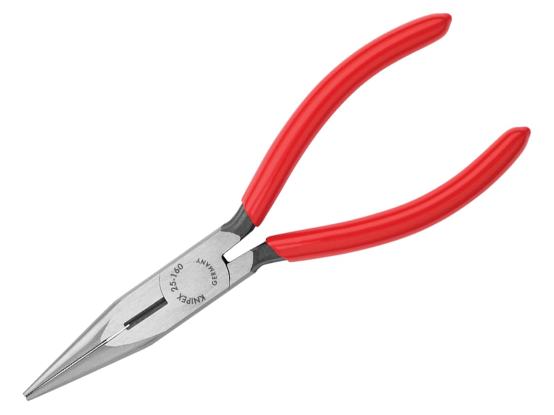 Knipex 25 01 160 Snipe Nose Side Cutting Pliers Plastic Coated Grip 160mm 25 01 160 SB