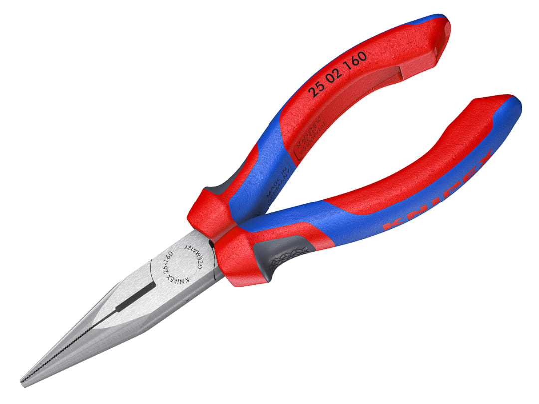 Knipex 25 02 160 Snipe Nose Side Cutting Pliers Comfort Handles 160mm 25 02 160 SB