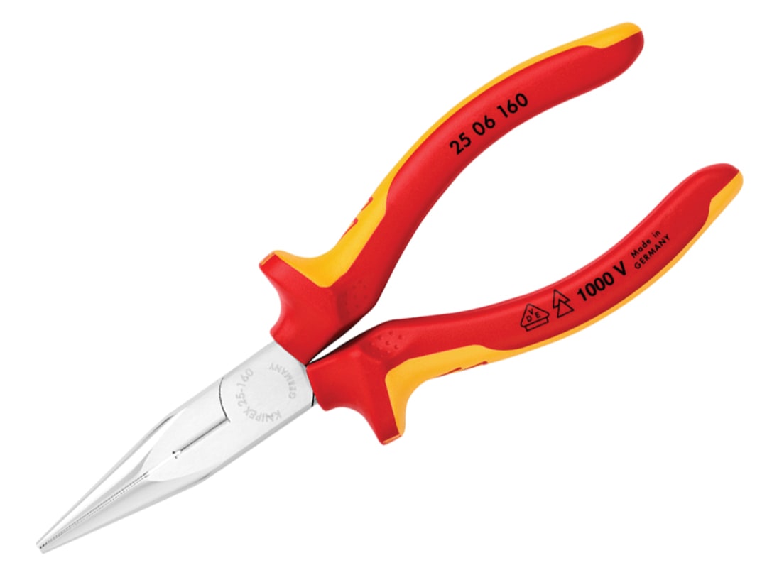 Knipex 25 06 160 VDE Snipe Nose Side Cutting Pliers 160mm 25 06 160 SB