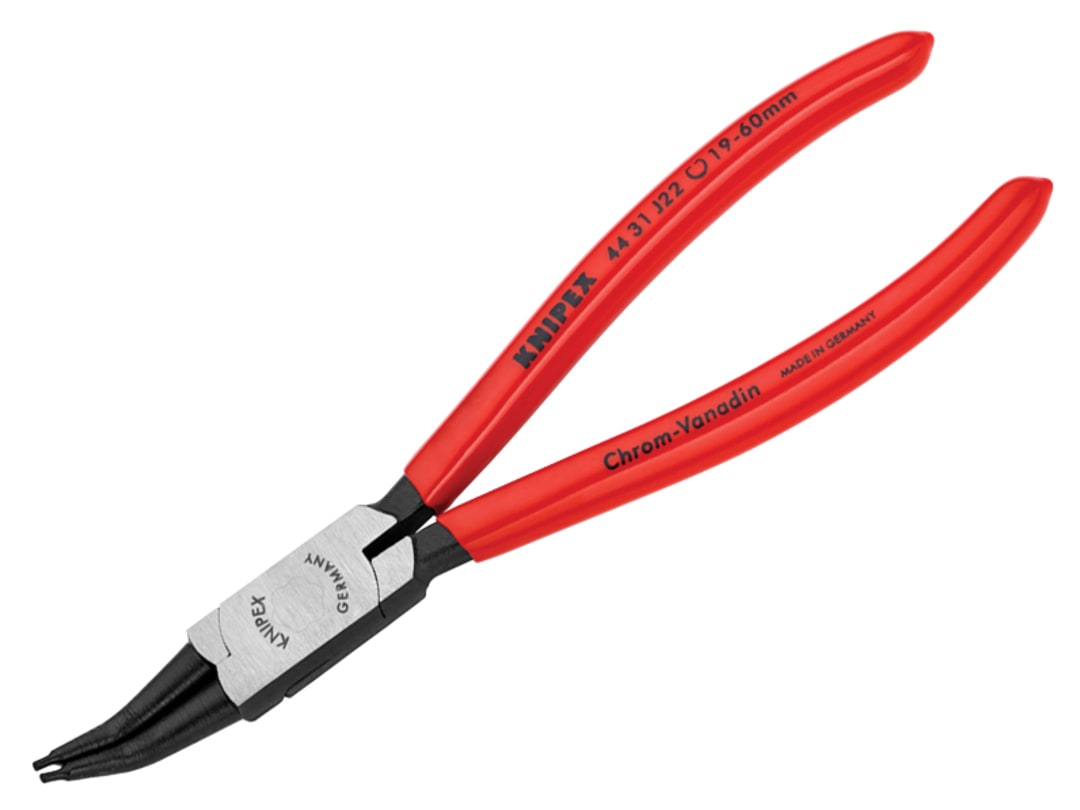 Knipex 44 31 J22 Circlip Pliers Internal 45° Bent Tip 19-60mm 44 31 J22