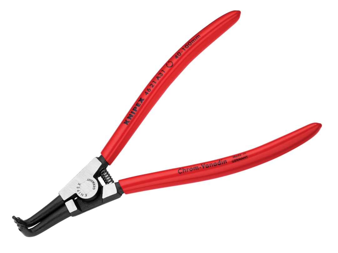 Knipex 46 21 A31 Circlip Pliers External 90° Bent Tip 40 - 100mm 46 21 A31 SB