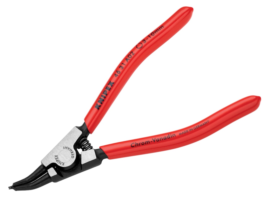 Knipex 46 31 A02 Circlip Pliers External 45° Bent Tip 3-10mm 46 31 A02