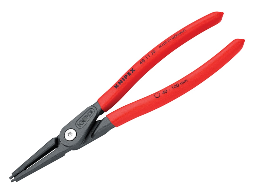 Knipex 48 11 J3 Precision Circlip Pliers Internal Straight 40-100mm 48 11 J3 SB