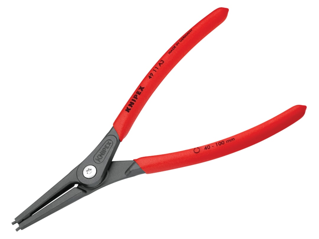 Knipex 49 11 A3 Precision Circlip Pliers External Straight 40-100mm 49 11 A3 SB