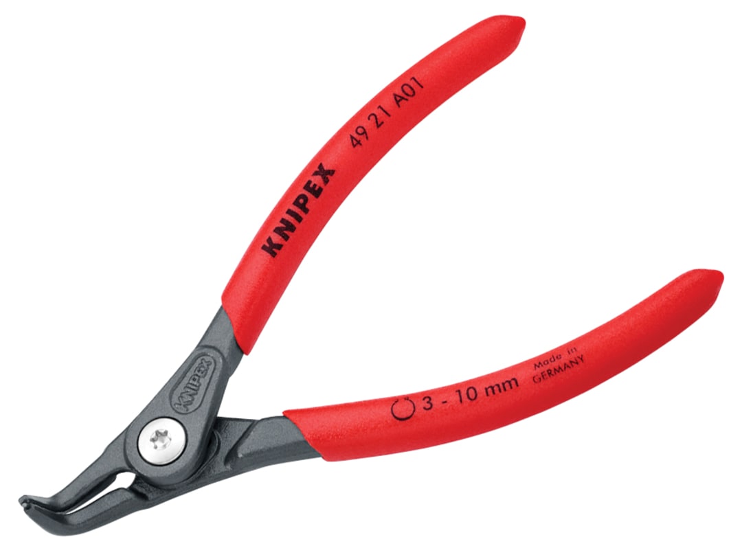 Knipex 49 21 A01 Precision Circlip Pliers External 90° Bent Tip 3-10mm 49 21 A01 SB