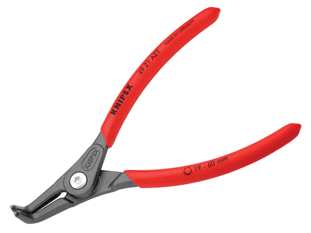Knipex 49 21 A21 Precision Circlip Pliers External 90° Bent Tip 19-60mm 49 21 A21 SB