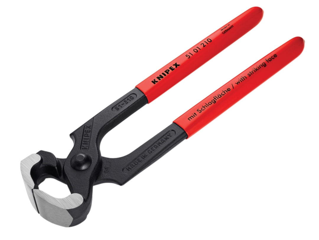 Knipex Hammerhead Style Carpenter's Pincers Plastic Coated Grip 210mm 51 01 210 SB