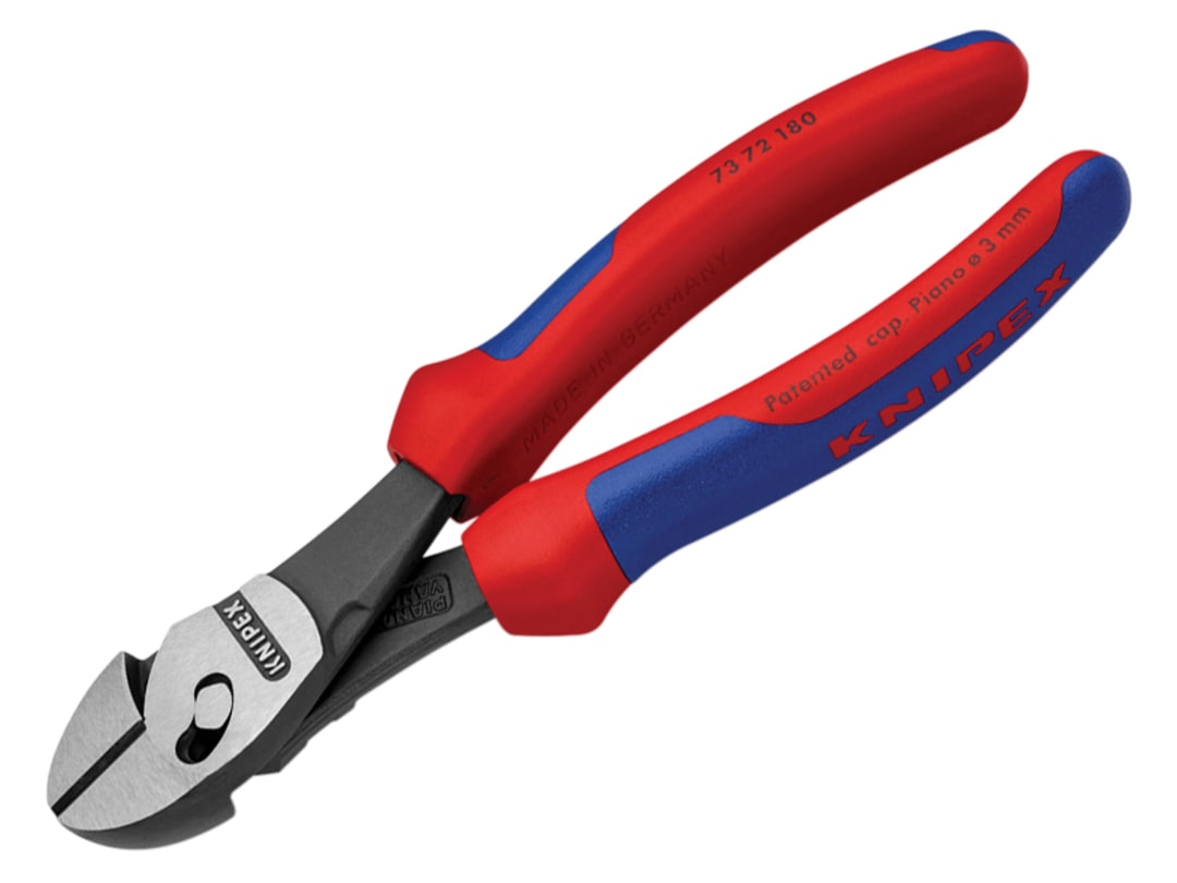 Knipex 73 72 180 TwinForce® Diagonal Cutters Multi-Component Grip 180mm 73 72 180 BK