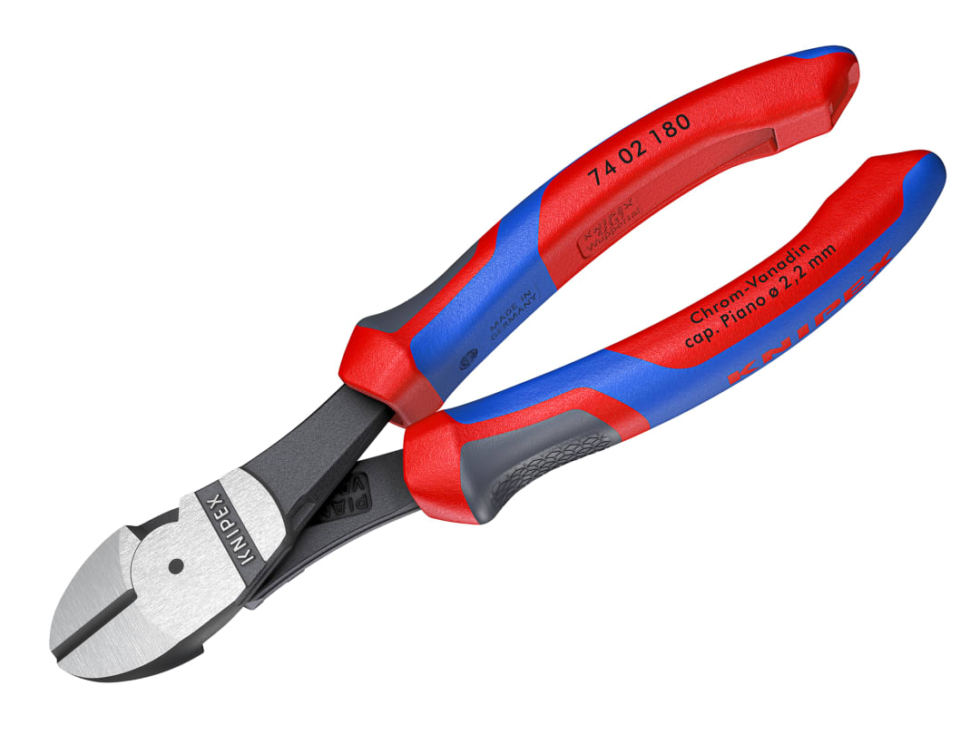 Knipex 74 02 180 High Leverage Diagonal Cutters Comfort Handles 180mm 74 02 180 SB