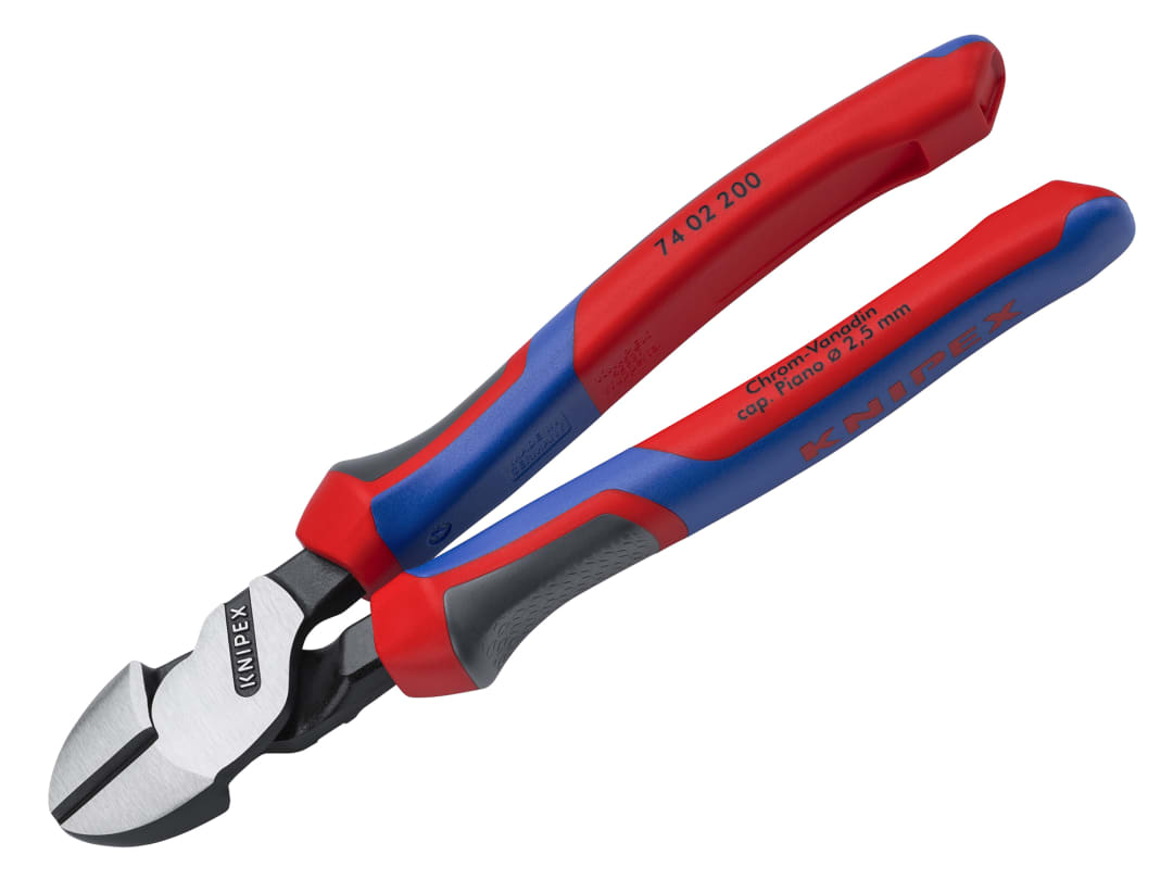 Knipex 74 02 200 High Leverage Diagonal Cutters Comfort Handles 200mm 74 02 200 SB