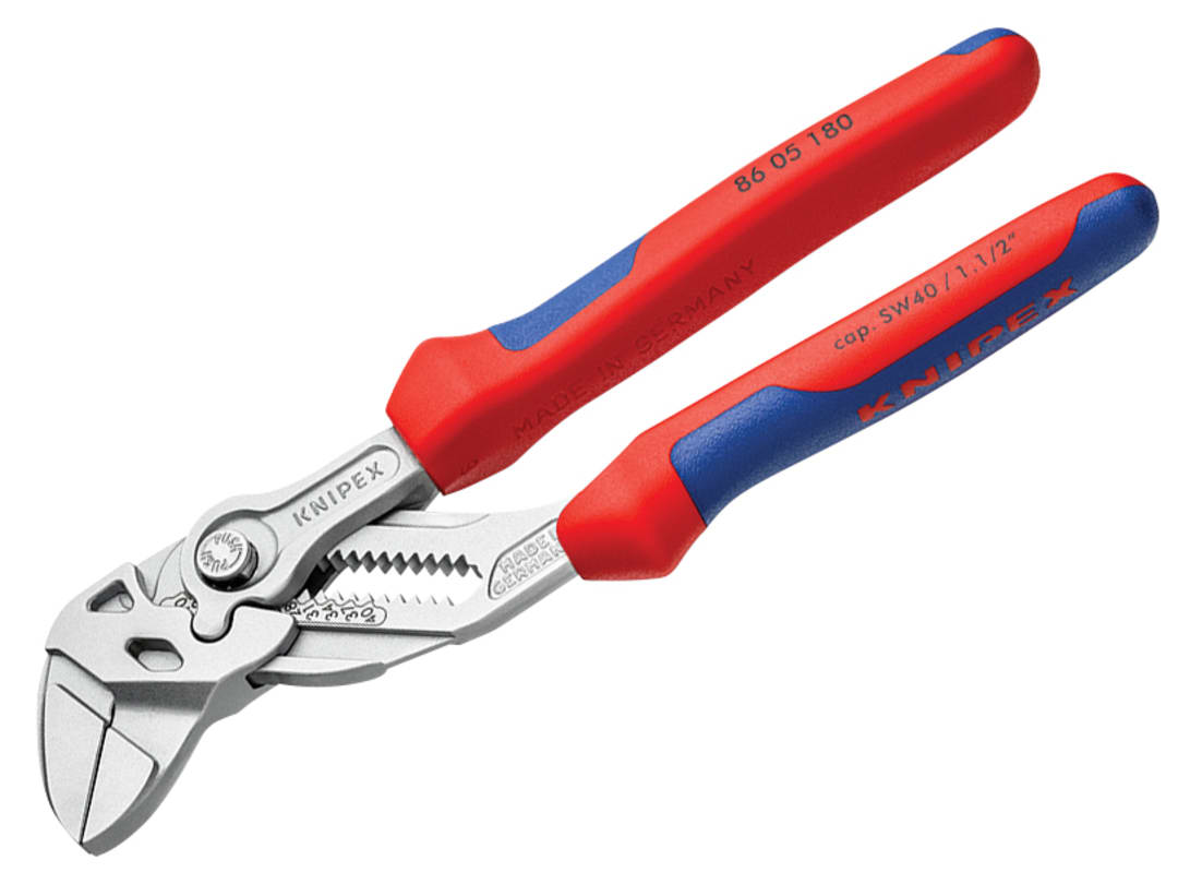 Knipex 86 05 180 Pliers Wrench Multi-Component Grip 180mm 86 05 180 SB
