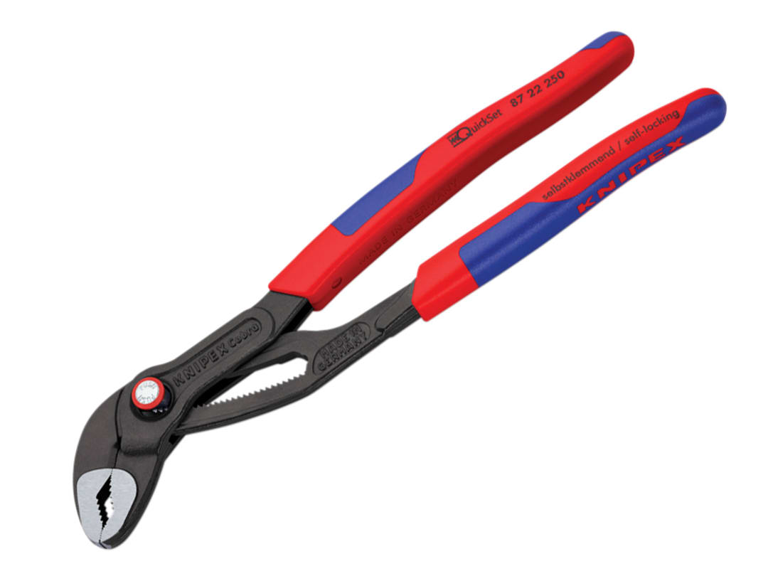 Knipex 87 22 250 Cobra® Quickset Water Pump Pliers Multi-component 250mm 87 22 250 SB