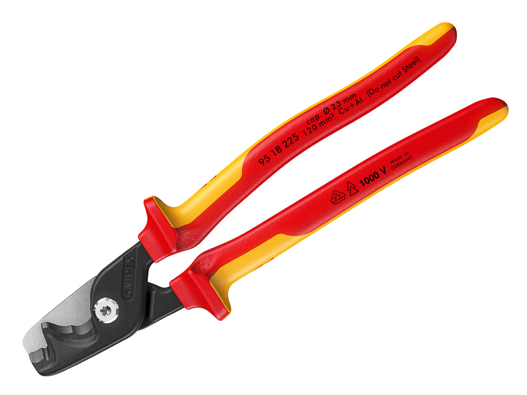 Knipex 95 18 225 VDE StepCut® XL Cable Shears 225mm 95 18 225