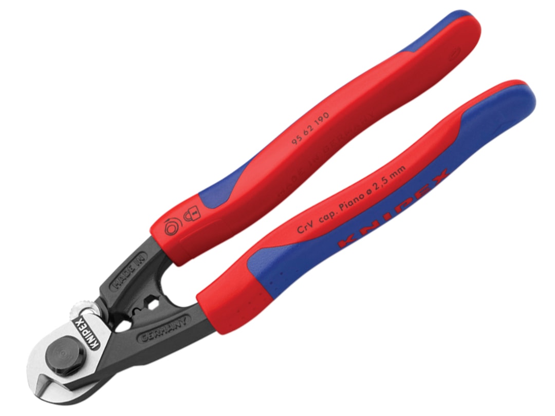 Knipex 95 62 190 Wire Rope/Bowden Cable Cutters Multi-Component Grip 190mm 95 62 190 SB
