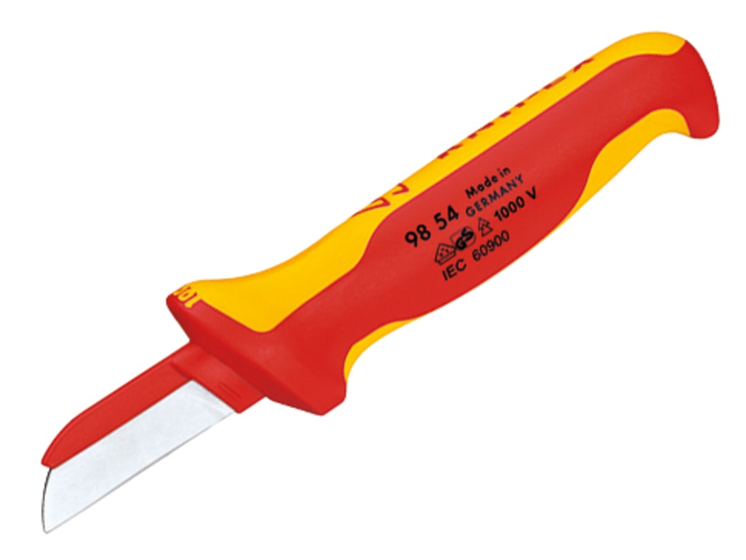 Knipex 98 54 VDE Cable Knife (Back of Blade Insulated) 98 54