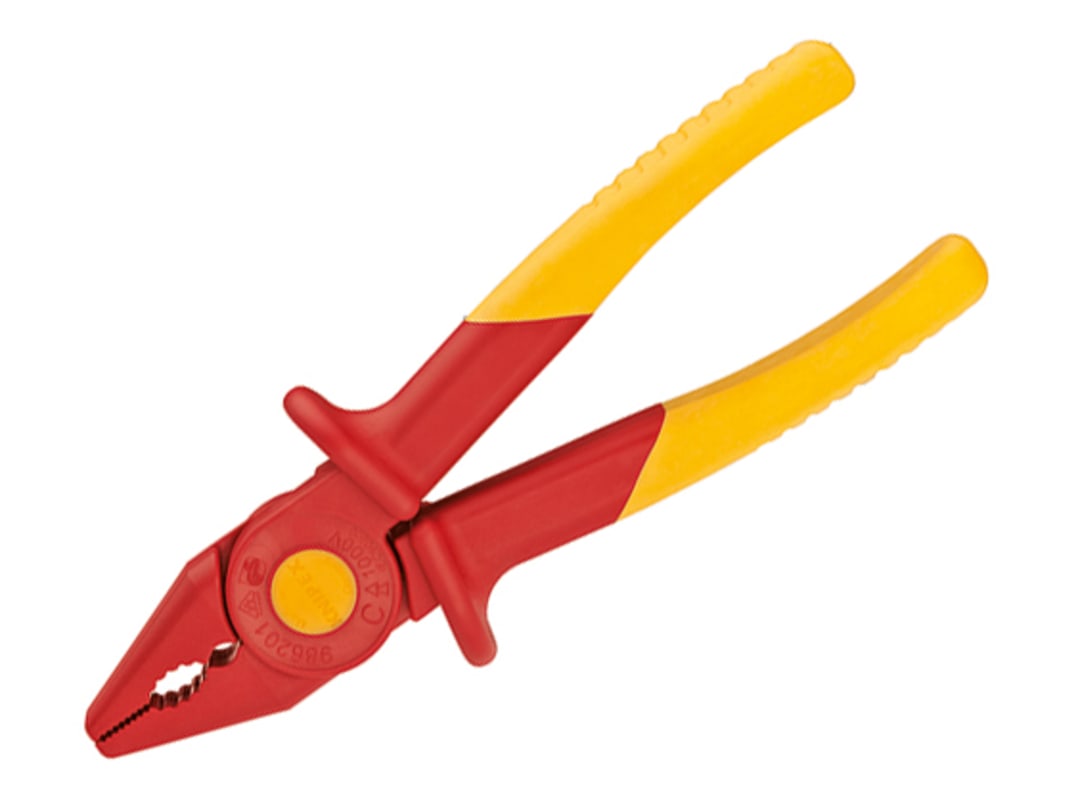 Knipex 98 62 01 Flat Nose Plastic Insulated Pliers 180mm 98 62 01