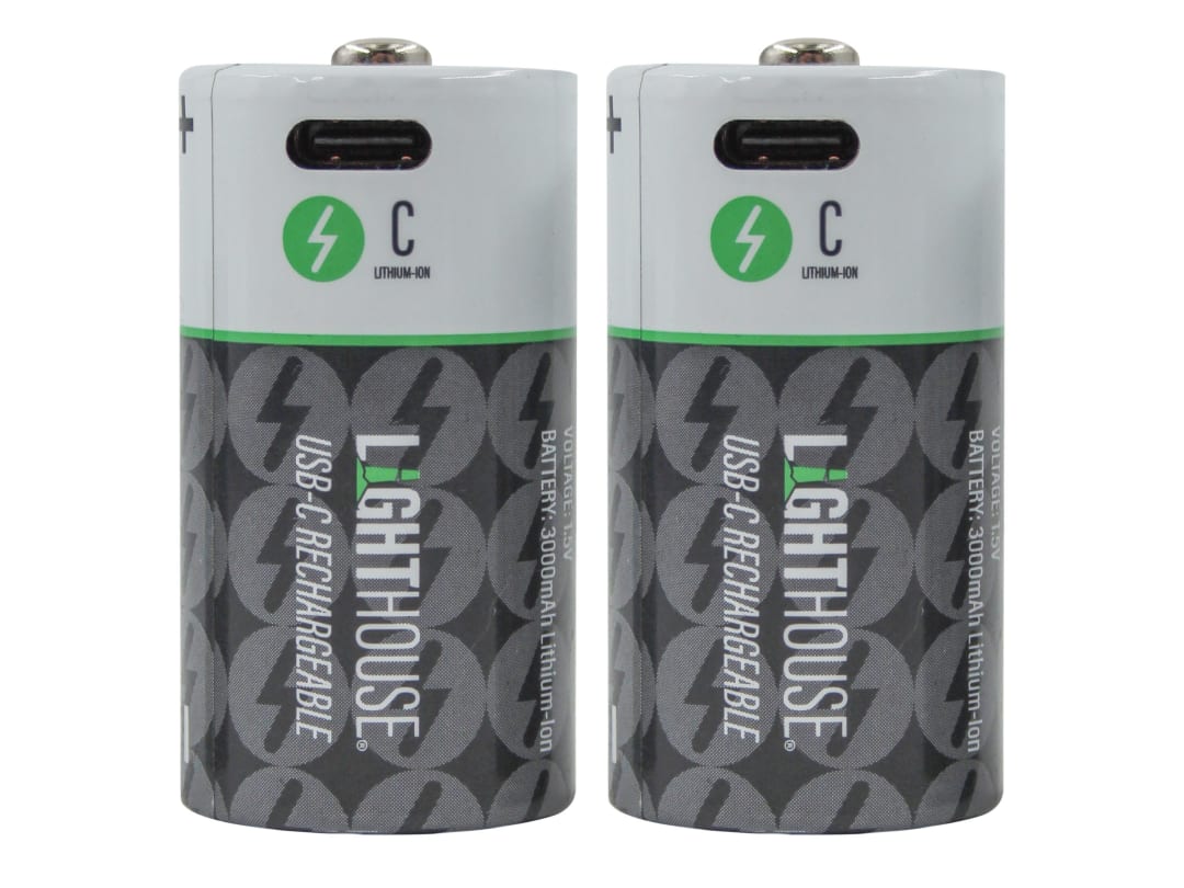 Lighthouse C USB-C Rechargeable Battery Li-ion Pack of 2