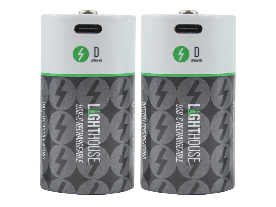 Lighthouse D USB-C Rechargeable Battery Li-ion Pack of 2