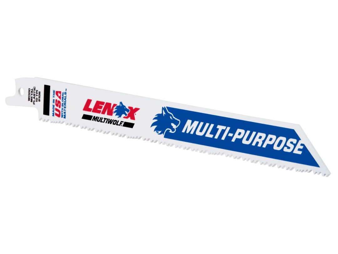 LENOX MultiWolf Wave Edge Reciprocating Saw Blade 203 x 19 x 1.3mm 10 TPI (Pack 25) 20590B810R