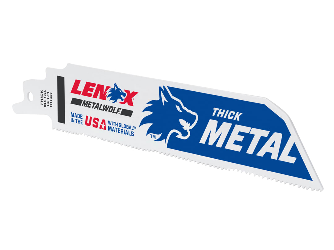LENOX MultiWolf Wave Edge Reciprocating Saw Blade 152 x 25 x 1.1mm 14 TPI (Pack 5) 201726114R