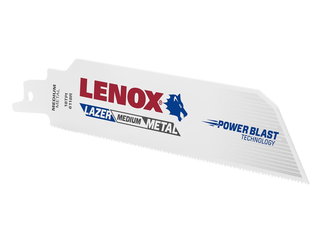 LENOX MetalWolf Wave Edge Reciprocating Saw Blade 152 x 25 x 1.1mm 18 TPI (Pack 5) 201746118R