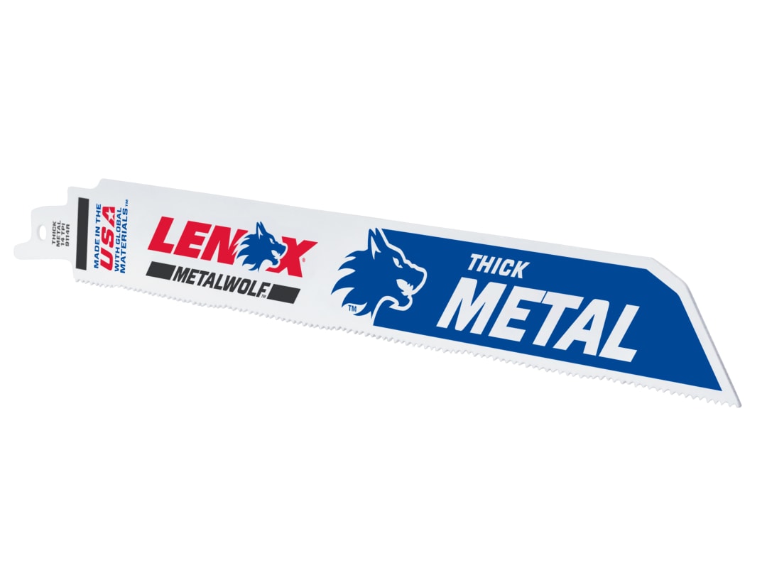 LENOX MetalWolf Wave Edge Reciprocating Saw Blade 229 x 25 x 1.1mm 14 TPI (Pack 5) 201789114R