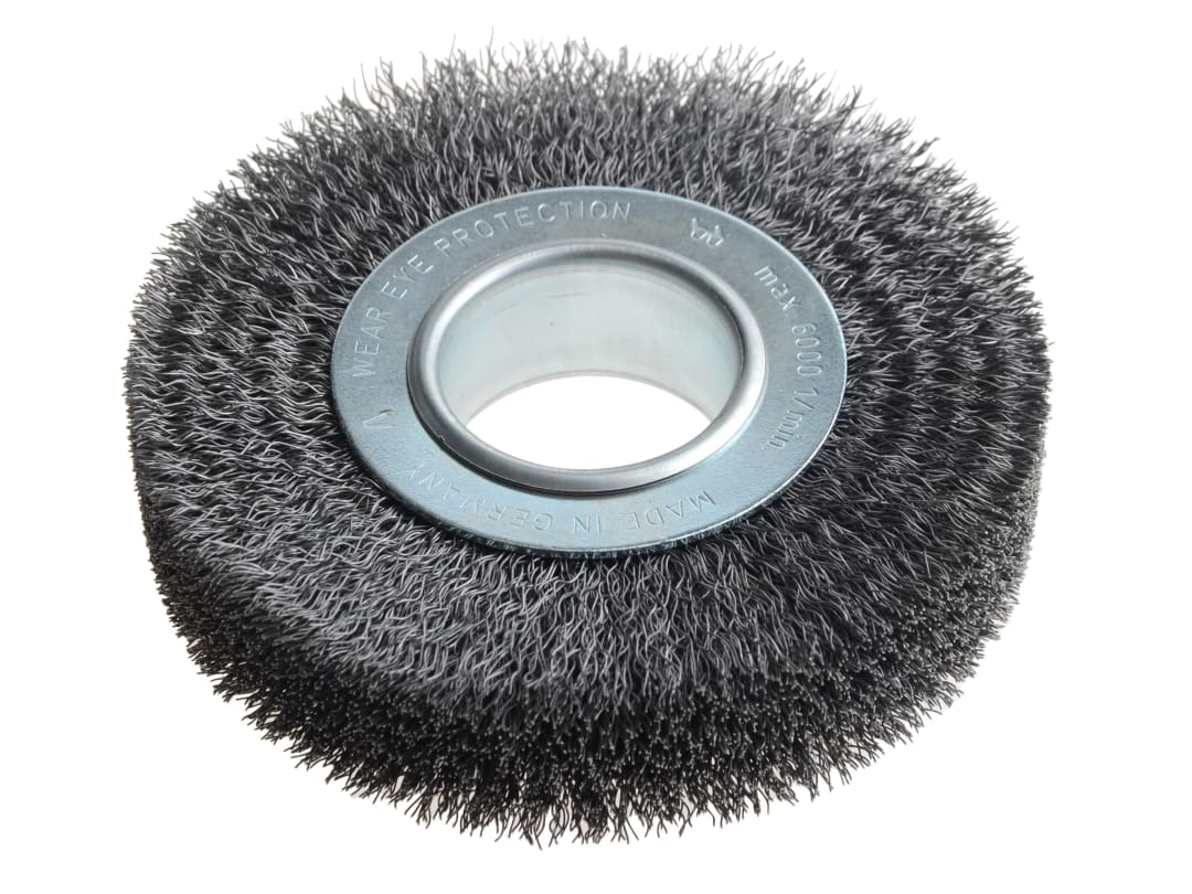 Lessmann Wheel Brush D125mm x W29-31 x 40 Bore Steel Wire 0.30 + Adaptors Set 2 334.163