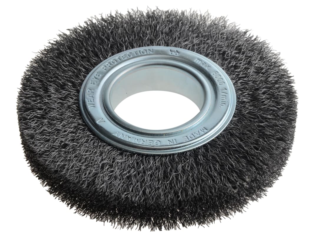 Lessmann Wheel Brush D150mm x W23-25 x 50 Bore Steel Wire 0.30 + Adaptors Set 3 345.162