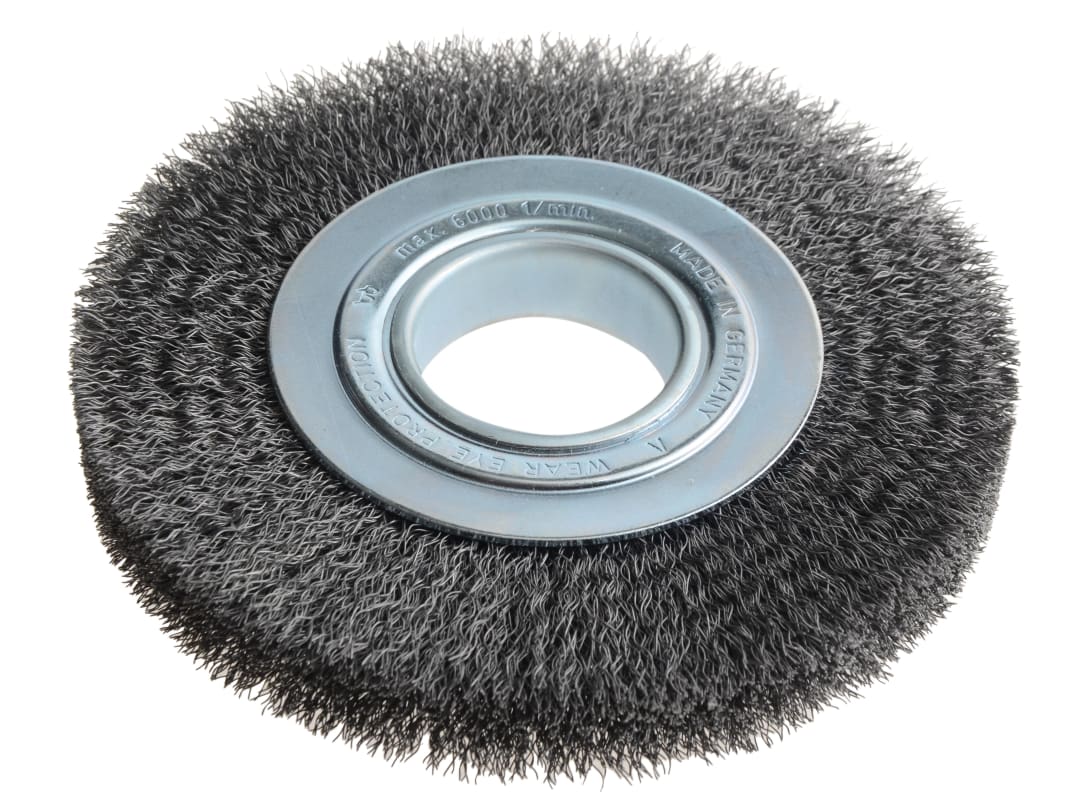 Lessmann Wheel Brush D178mm x W23-25 x 50 Bore Steel Wire 0.30 + Adaptors Set 3 355.162
