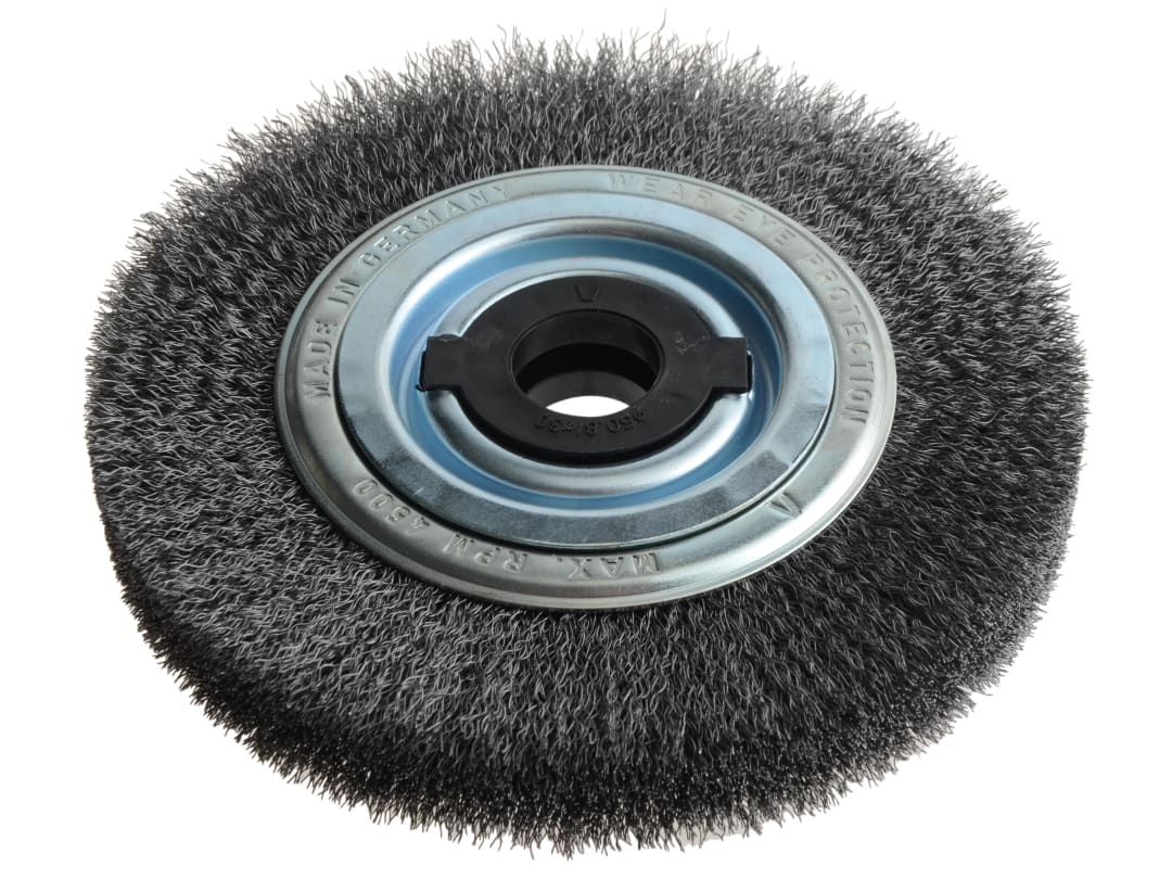 Lessmann Wheel Brush D200mm x W35-40 x 80 Bore Steel Wire 0.30 + Adaptors Set 4 +1 366.162