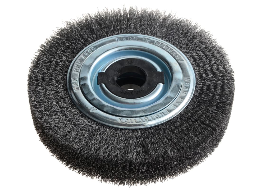 Lessmann Wheel Brush D200mm x W40-45 x 80 Bore Steel Wire 0.30 + Adaptors Set 4 +1 366.163