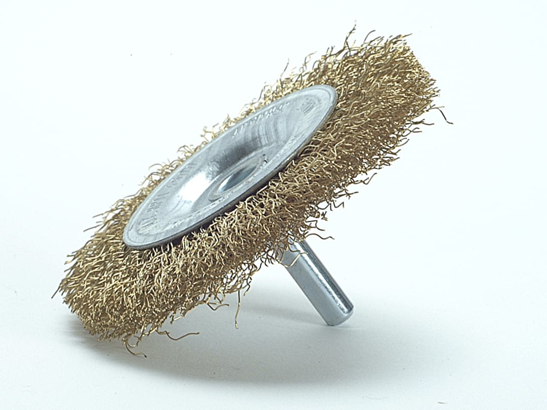 Lessmann DIY Wheel Brush 75 x 10mm, 0.25 Brass Wire 410.136.EP