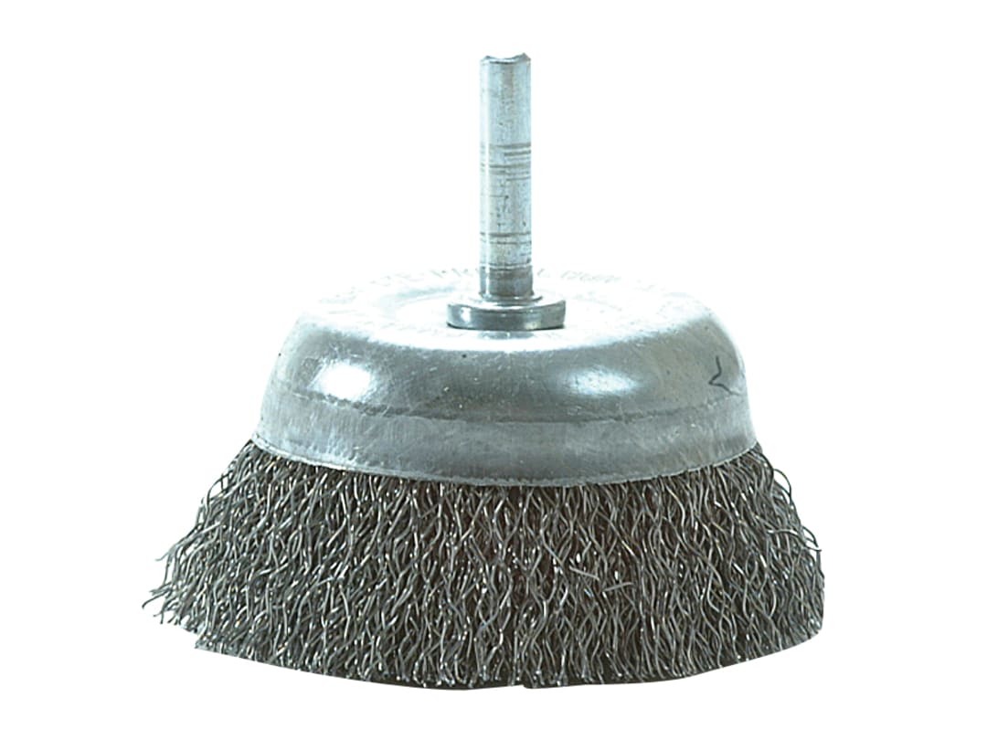 Lessmann DIY Cup Brush with Shank 75mm, 0.35 Steel Wire 430.133.EP