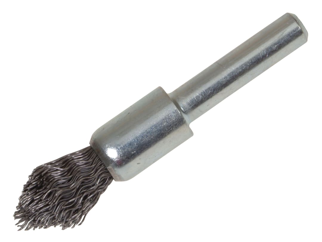 Lessmann Pointed End Brush with Shank 12/60 x 20mm, 0.30 Steel Wire 451.162