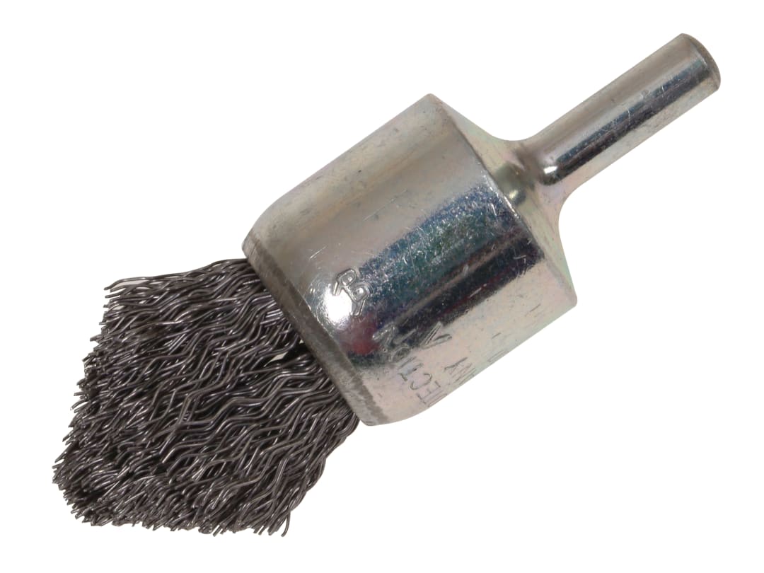 Lessmann Pointed End Brush with Shank 23/68 x 25mm, 0.30 Steel Wire 453.162