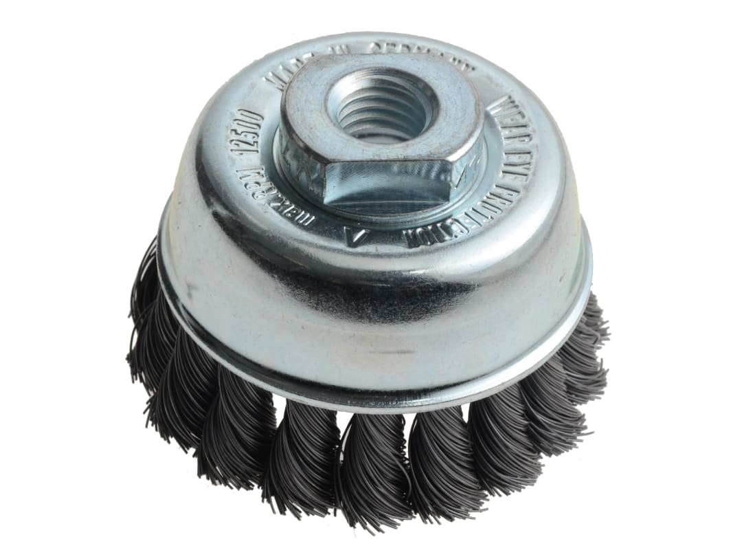 Lessmann Knot Cup Brush 65mm M14x2.0, 0.35 Steel Wire 482.117