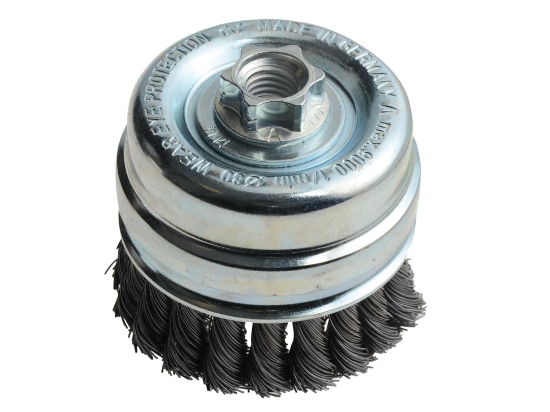Lessmann Knot Cup Brush 80mm M14x2, 0.50 Steel Wire* 484.217